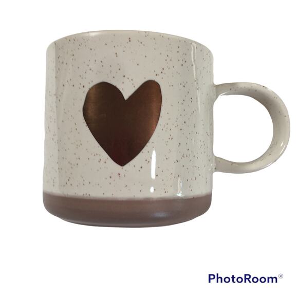 Starbucks 12oz Speckled Rose Gold Foil Heart Mug 2017 - Picture 1 of 6